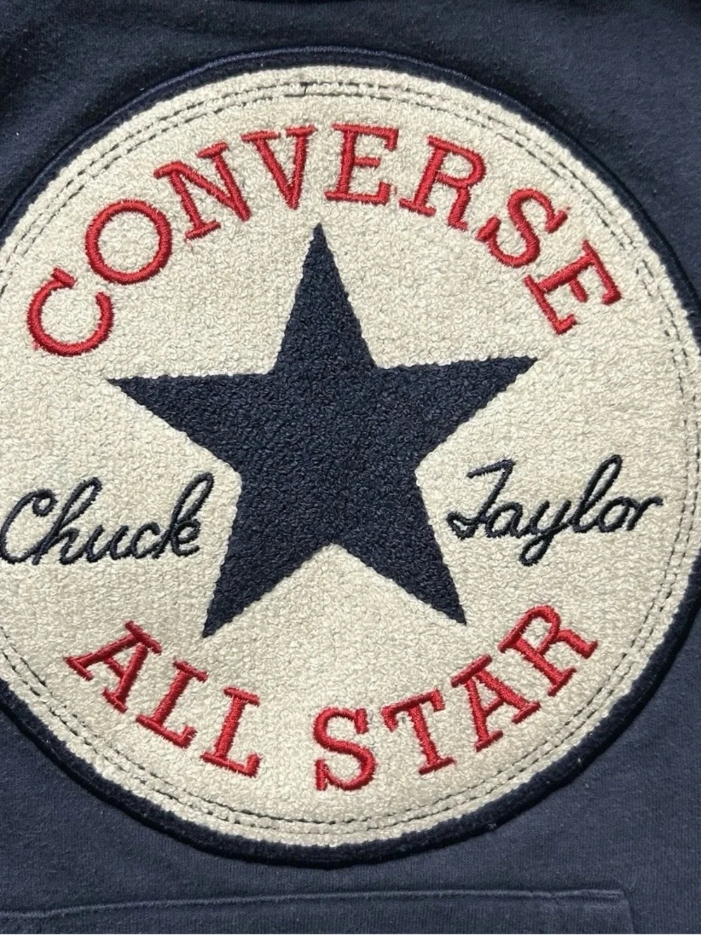 Youth Converse Navy Blue Hoodie Sweatshirt Size Small (8/10)